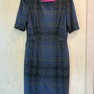 Betsey Johnson Blue and Gray Midi Dress
